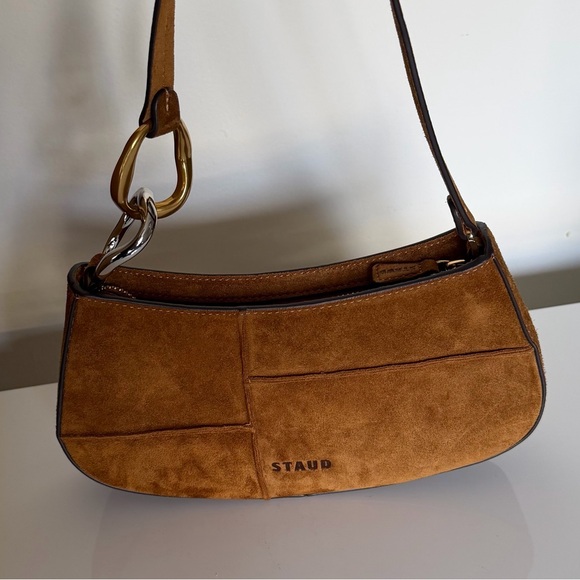 Tan Leather suede shoulder bag - Picture 9 of 12